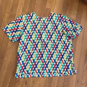 Vintage rainbow silk t shirt